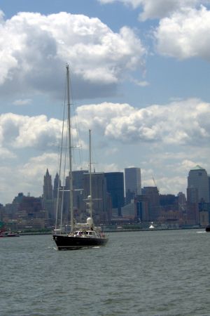 Bateau à voile sur l'Hudson